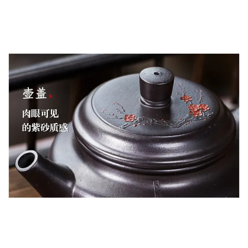 Full Handmade Yixing Zisha Teapot [An Xiang] 1 Pot 5 Cups Set (Shi Huang - 280ml) - YIQIN TEA HOUSE | yiqinteahouse.com | 200-300ml, feaware, full handmade zisha teapot, new arrival, teapot, teaware set