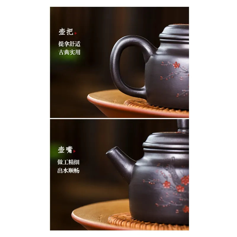 Full Handmade Yixing Zisha Teapot [An Xiang] 1 Pot 5 Cups Set (Shi Huang - 280ml) - YIQIN TEA HOUSE | yiqinteahouse.com | 200-300ml, feaware, full handmade zisha teapot, new arrival, teapot, teaware set