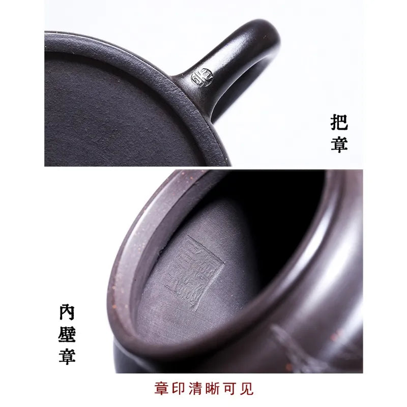 Full Handmade Yixing Zisha Teapot [An Xiang] 1 Pot 5 Cups Set (Shi Huang - 280ml) - YIQIN TEA HOUSE | yiqinteahouse.com | 200-300ml, feaware, full handmade zisha teapot, new arrival, teapot, teaware set