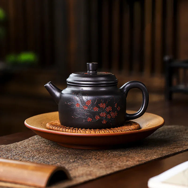 Full Handmade Yixing Zisha Teapot [An Xiang] 1 Pot 5 Cups Set (Shi Huang - 280ml) - YIQIN TEA HOUSE | yiqinteahouse.com | 200-300ml, feaware, full handmade zisha teapot, new arrival, teapot, teaware set