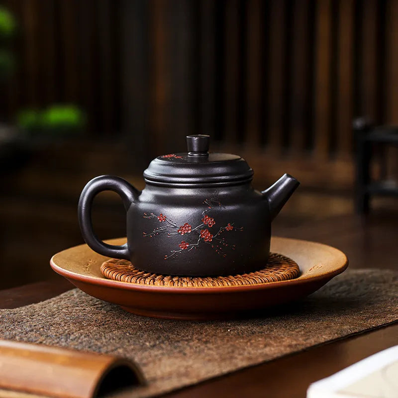 Full Handmade Yixing Zisha Teapot [An Xiang] 1 Pot 5 Cups Set (Shi Huang - 280ml) - YIQIN TEA HOUSE | yiqinteahouse.com | 200-300ml, feaware, full handmade zisha teapot, new arrival, teapot, teaware set