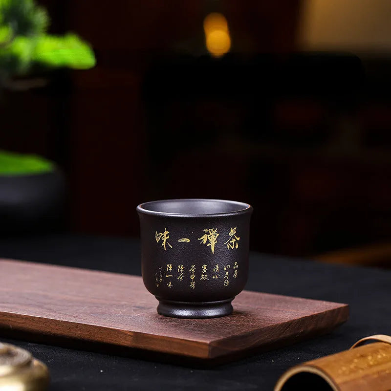 Full Handmade Yixing Zisha Teapot [An Xiang] 1 Pot 5 Cups Set (Shi Huang - 280ml) - YIQIN TEA HOUSE | yiqinteahouse.com | 200-300ml, feaware, full handmade zisha teapot, new arrival, teapot, teaware set