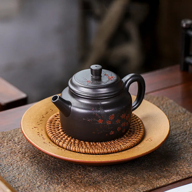 Full Handmade Yixing Zisha Teapot [An Xiang] 1 Pot 5 Cups Set (Shi Huang - 280ml) - YIQIN TEA HOUSE | yiqinteahouse.com | 200-300ml, feaware, full handmade zisha teapot, new arrival, teapot, teaware set