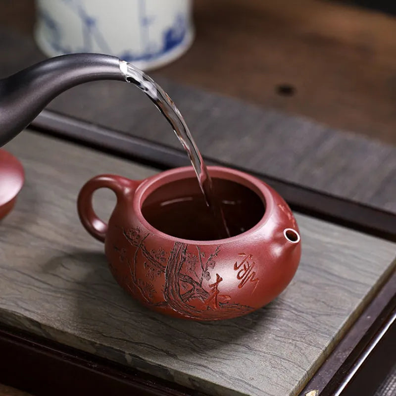 Full Handmade Yixing Zisha Teapot [An Xiang Xishi] (Long Xue Sha - 250ml) - YIQIN TEA HOUSE | yiqinteahouse.com | 200-300ml, full handmade zisha teapot, new arrival, teapot, teaware