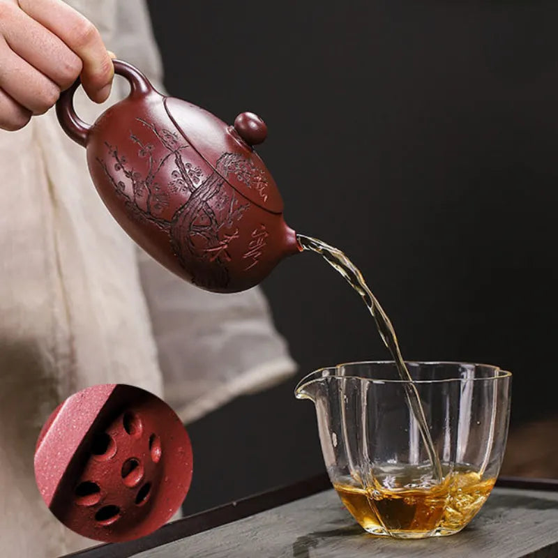 Full Handmade Yixing Zisha Teapot [An Xiang Xishi] (Long Xue Sha - 250ml) - YIQIN TEA HOUSE | yiqinteahouse.com | 200-300ml, full handmade zisha teapot, new arrival, teapot, teaware