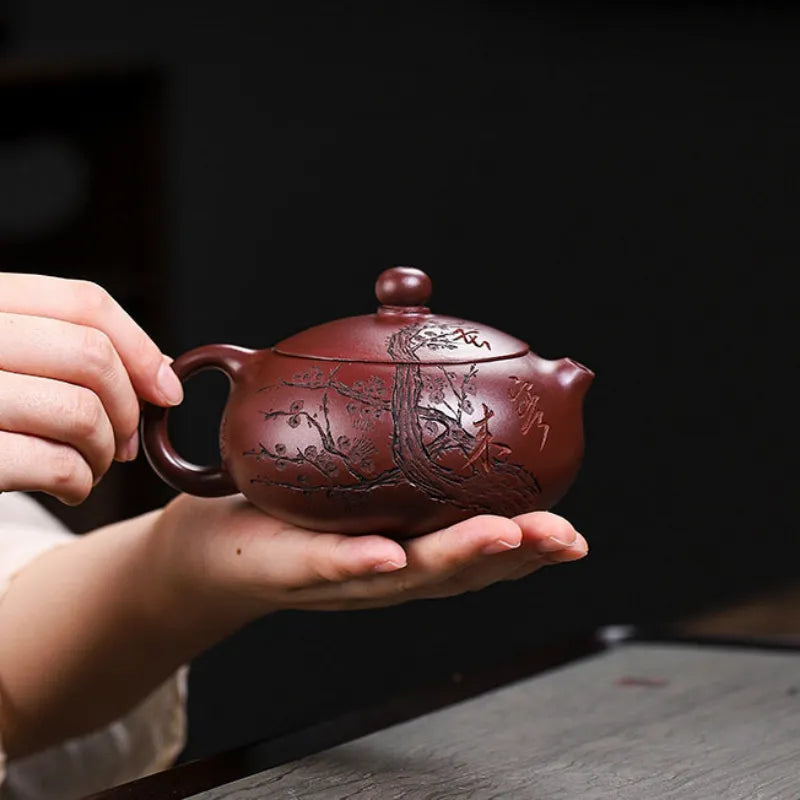 Full Handmade Yixing Zisha Teapot [An Xiang Xishi] (Long Xue Sha - 250ml) - YIQIN TEA HOUSE | yiqinteahouse.com | 200-300ml, full handmade zisha teapot, new arrival, teapot, teaware