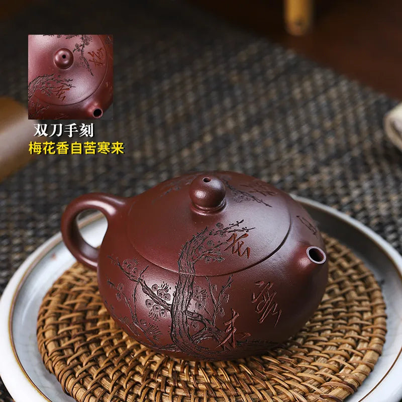 Full Handmade Yixing Zisha Teapot [An Xiang Xishi] (Long Xue Sha - 250ml) - YIQIN TEA HOUSE | yiqinteahouse.com | 200-300ml, full handmade zisha teapot, new arrival, teapot, teaware