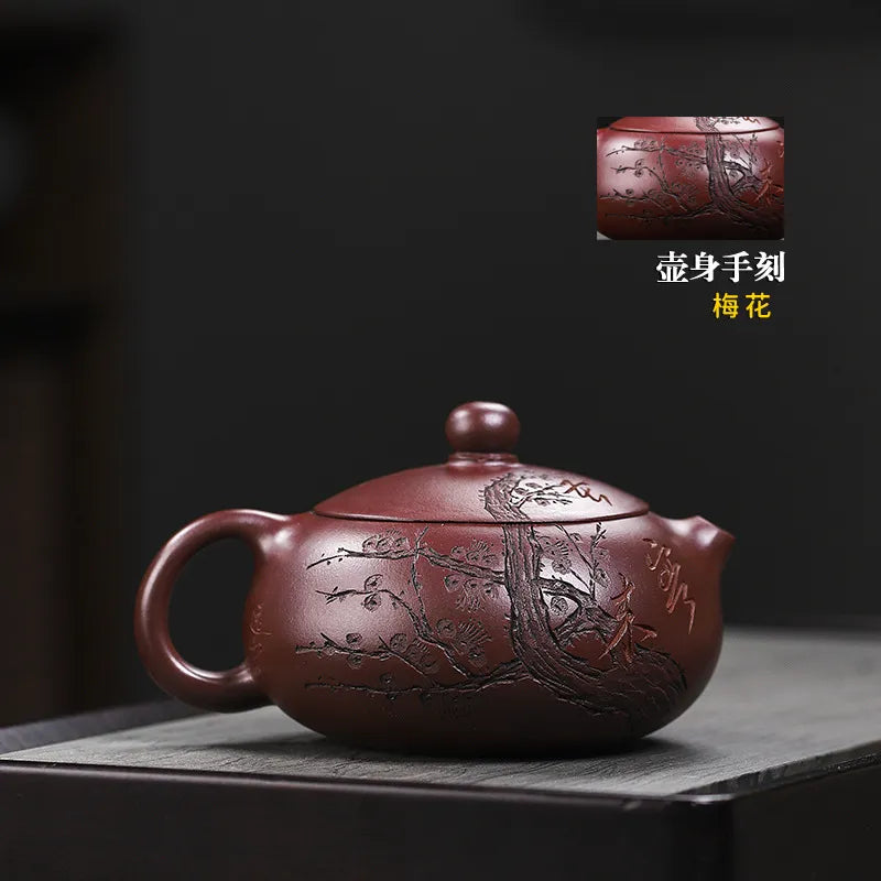 Full Handmade Yixing Zisha Teapot [An Xiang Xishi] (Long Xue Sha - 250ml) - YIQIN TEA HOUSE | yiqinteahouse.com | 200-300ml, full handmade zisha teapot, new arrival, teapot, teaware