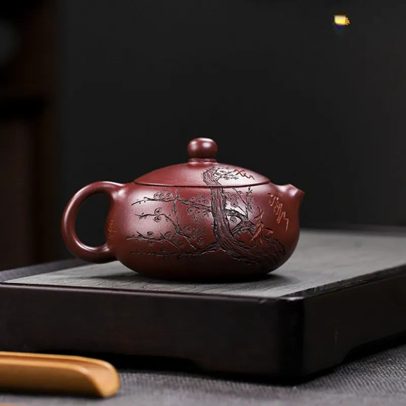 Full Handmade Yixing Zisha Teapot [An Xiang Xishi] (Long Xue Sha - 250ml) - YIQIN TEA HOUSE | yiqinteahouse.com | 200-300ml, full handmade zisha teapot, new arrival, teapot, teaware