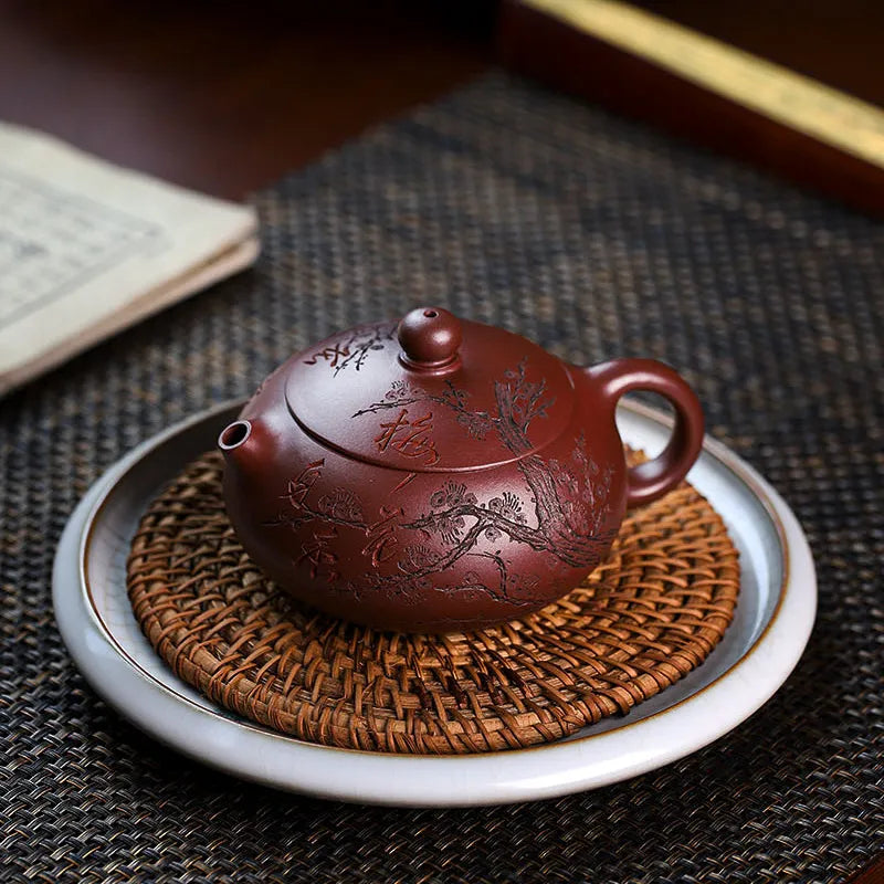 Full Handmade Yixing Zisha Teapot [An Xiang Xishi] (Long Xue Sha - 250ml) - YIQIN TEA HOUSE | yiqinteahouse.com | 200-300ml, full handmade zisha teapot, new arrival, teapot, teaware