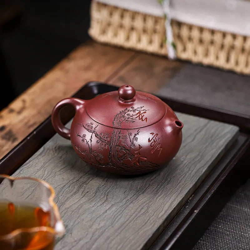 Full Handmade Yixing Zisha Teapot [An Xiang Xishi] (Long Xue Sha - 250ml) - YIQIN TEA HOUSE | yiqinteahouse.com | 200-300ml, full handmade zisha teapot, new arrival, teapot, teaware