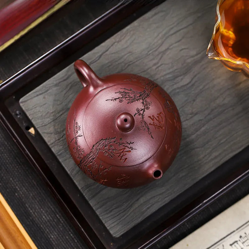 Full Handmade Yixing Zisha Teapot [An Xiang Xishi] (Long Xue Sha - 250ml) - YIQIN TEA HOUSE | yiqinteahouse.com | 200-300ml, full handmade zisha teapot, new arrival, teapot, teaware