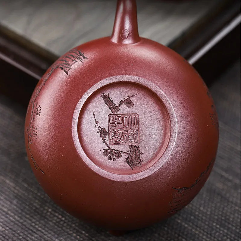 Full Handmade Yixing Zisha Teapot [An Xiang Xishi] (Long Xue Sha - 250ml) - YIQIN TEA HOUSE | yiqinteahouse.com | 200-300ml, full handmade zisha teapot, new arrival, teapot, teaware