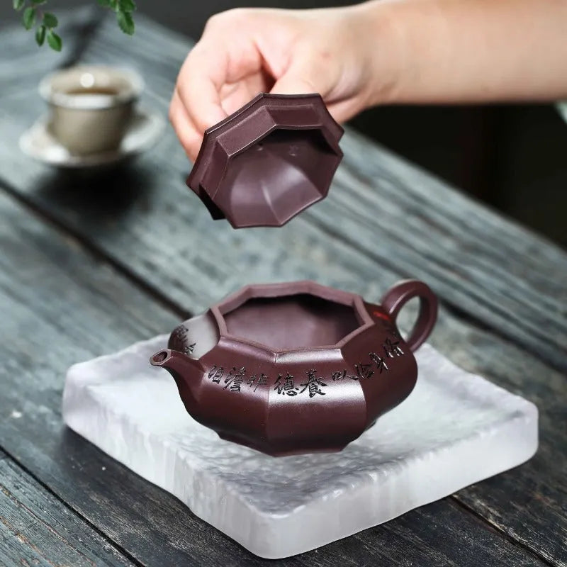 Full Handmade Yixing Zisha Teapot [Bafang Fuyun] (Zi Jia Ni - 245ml) - YIQIN TEA HOUSE | yiqinteahouse.com | 200-300ml, full handmade zisha teapot, new arrival, teapot, teaware