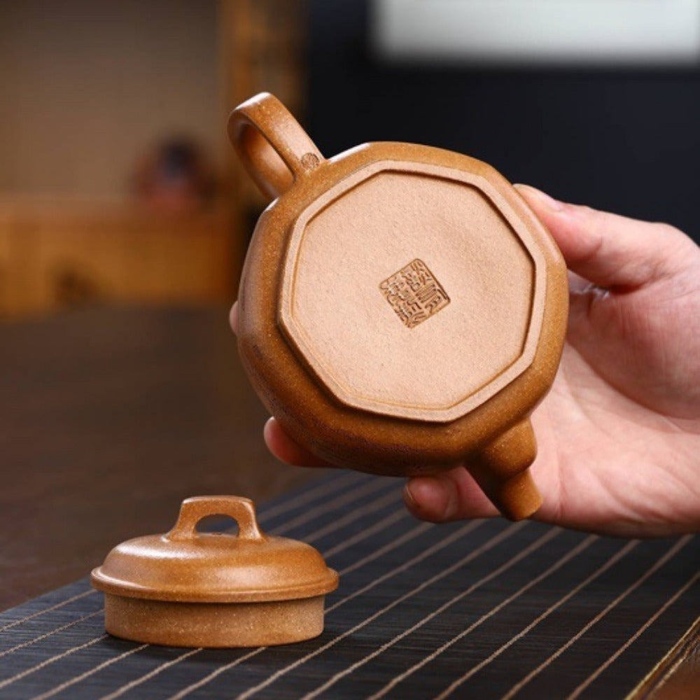 Full Handmade Yixing Zisha Teapot [Bafang Qiao Ding Pot] (Wucai Lao Duan Ni - 260ml) - YIQIN TEA HOUSE | yiqinteahouse.com | 200-300ml, full handmade zisha teapot, new arrival, teapot, teaware