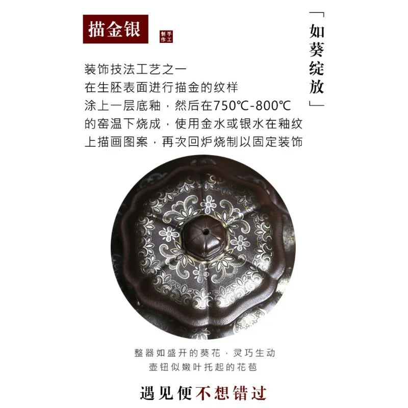 Teko Zisha Yixing Buatan Tangan Sepenuhnya [Bafang Ruyi] (Zi Ni - 190ml)