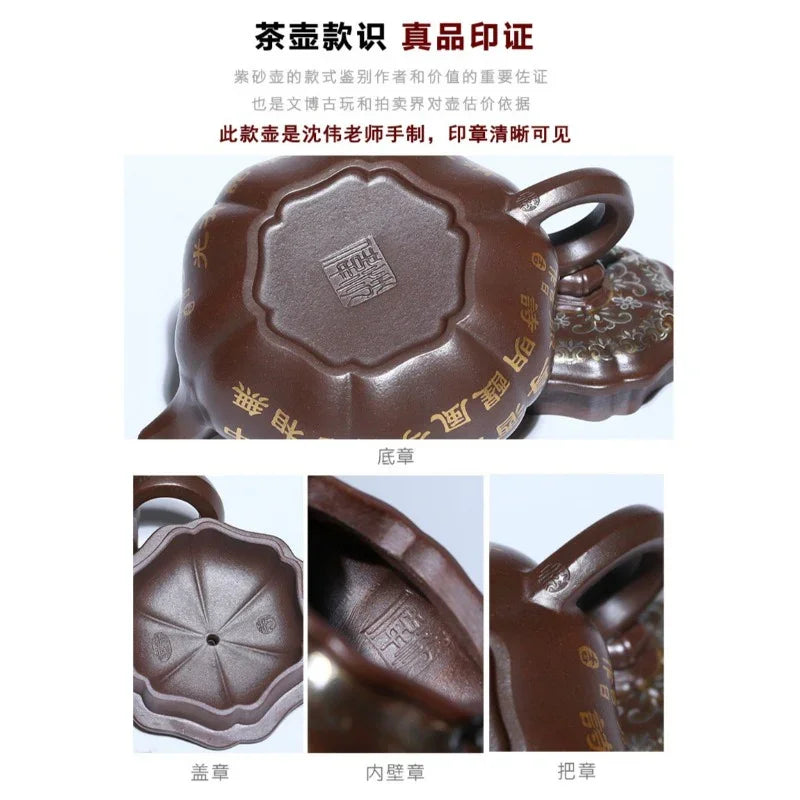 Teko Zisha Yixing Buatan Tangan Sepenuhnya [Bafang Ruyi] (Zi Ni - 190ml)