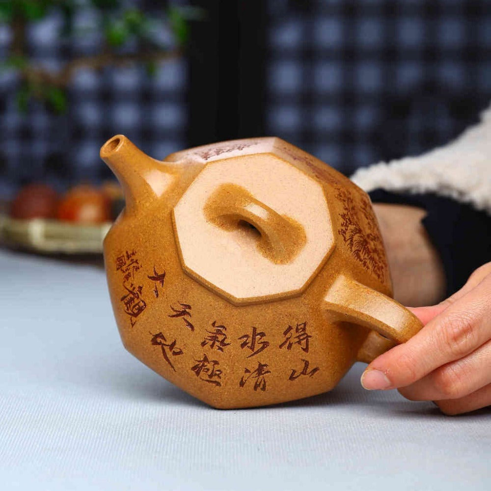 Full Handmade Yixing Zisha Teapot [Bafang Shi Piao Pot] (Wucai Lao Duan Ni - 200/320ml) - YIQIN TEA HOUSE | yiqinteahouse.com | 200-300ml, full handmade zisha teapot, new arrival, teapot, teaware