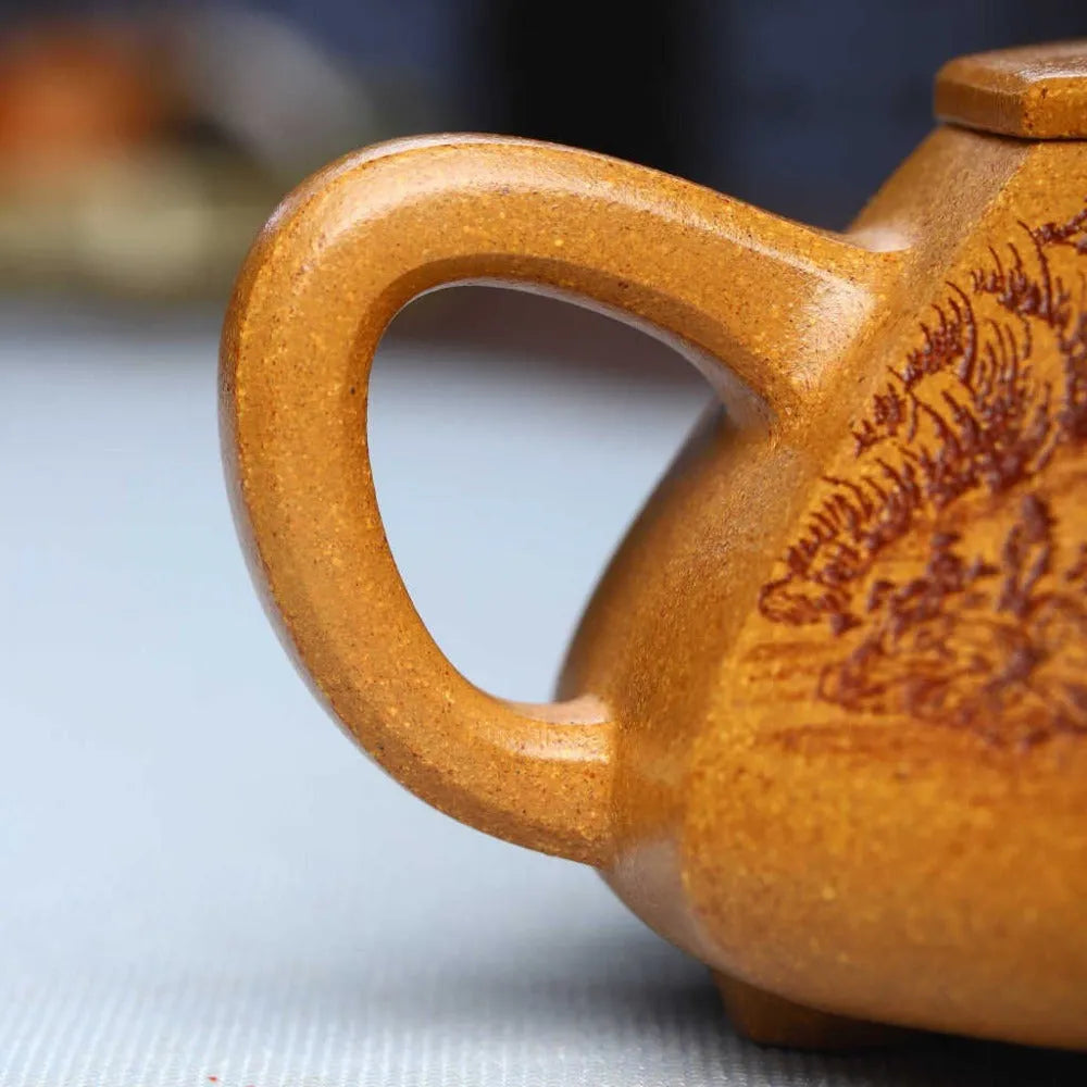 Full Handmade Yixing Zisha Teapot [Bafang Shi Piao Pot] (Wucai Lao Duan Ni - 200/320ml) - YIQIN TEA HOUSE | yiqinteahouse.com | 200-300ml, full handmade zisha teapot, new arrival, teapot, teaware