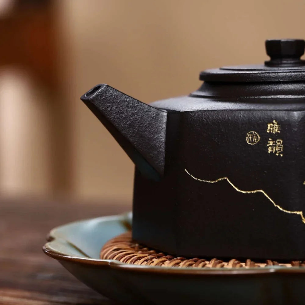 Full Handmade Yixing Zisha Teapot [Bafang Yu Zhu Pot] (Shi Huang - 260ml) - YIQIN TEA HOUSE | yiqinteahouse.com | 200-300ml, full handmade zisha teapot, teapot, teaware