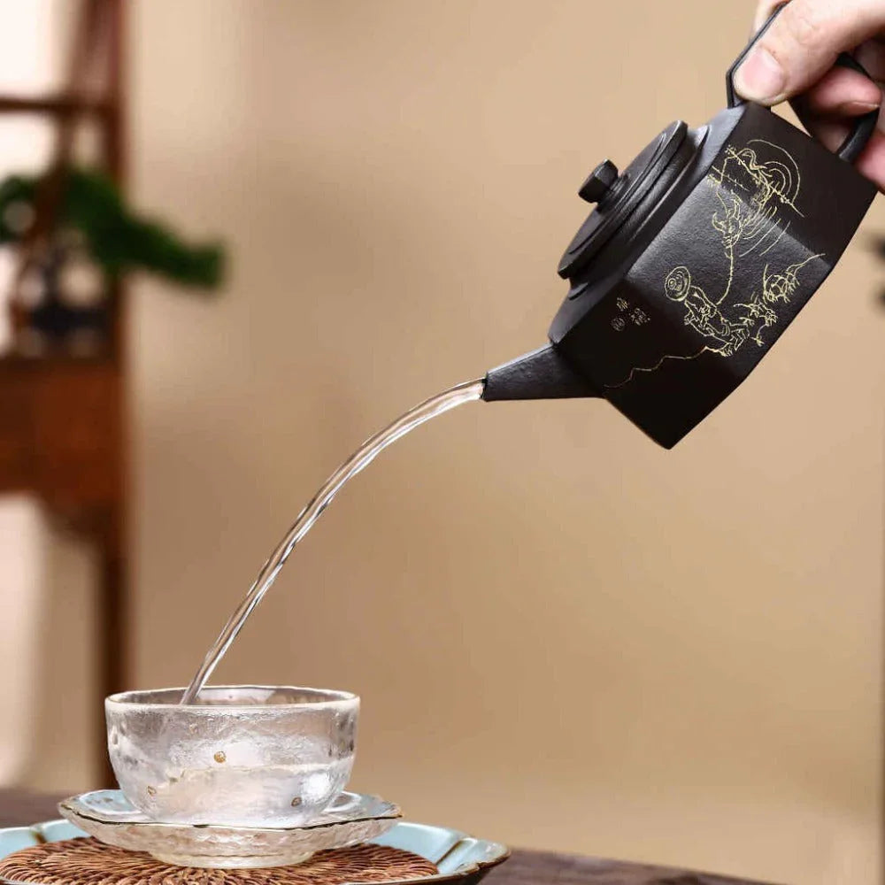 Full Handmade Yixing Zisha Teapot [Bafang Yu Zhu Pot] (Shi Huang - 260ml) - YIQIN TEA HOUSE | yiqinteahouse.com | 200-300ml, full handmade zisha teapot, teapot, teaware