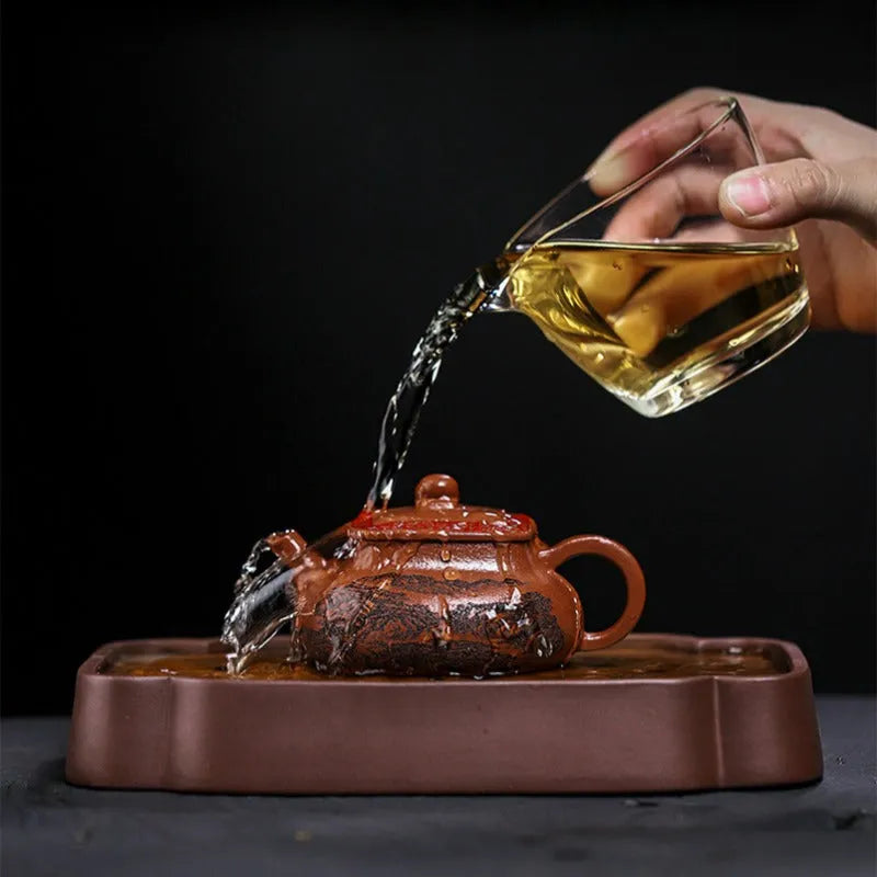 Full Handmade Yixing Zisha Teapot [Bai Fu Ju Zhen] (Hong Jiang Po Ni - 150ml) - YIQIN TEA HOUSE | yiqinteahouse.com | <200ml, full handmade zisha teapot, teapot, teaware