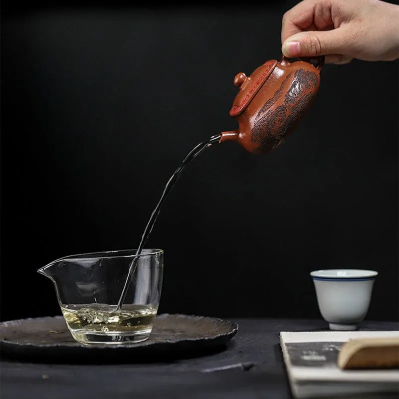 Full Handmade Yixing Zisha Teapot [Bai Fu Ju Zhen] (Hong Jiang Po Ni - 150ml) - YIQIN TEA HOUSE | yiqinteahouse.com | <200ml, full handmade zisha teapot, teapot, teaware