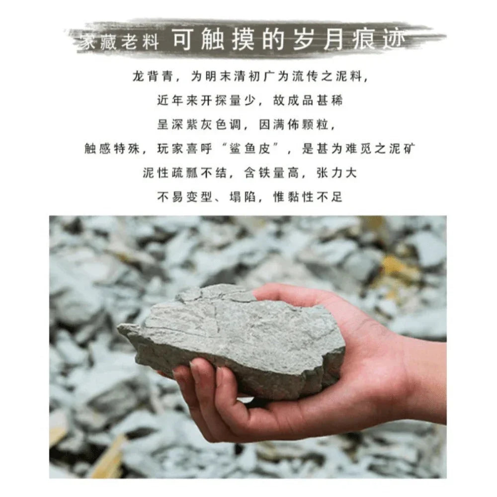 Full Handmade Yixing Zisha Teapot [Bamboo Drum Pot] (Long Bei Qing - 330ml) (Rare Clay Type / Last Piece) - YIQIN TEA HOUSE | yiqinteahouse.com | >300ml, full handmade zisha teapot, teapot, teaware