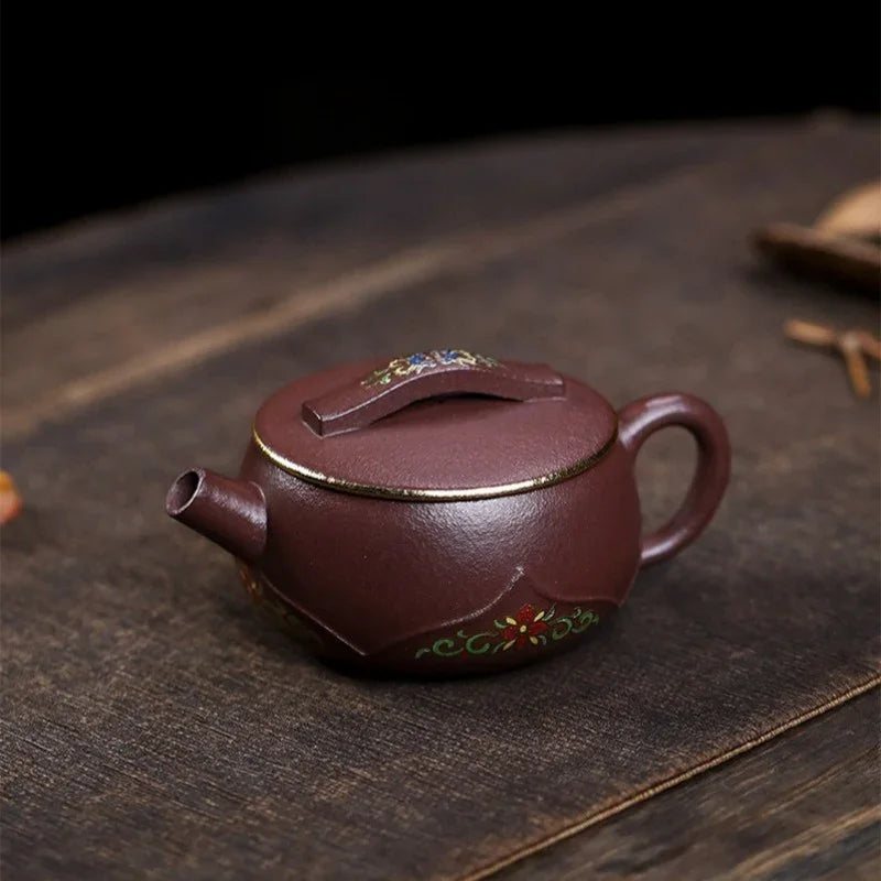 Teko Yixing Zisha Buatan Tangan Sepenuhnya [Bamboo Lotus] (30 Mu Zi Ni - 170ml)