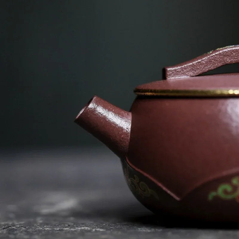 Teko Yixing Zisha Buatan Tangan Sepenuhnya [Bamboo Lotus] (30 Mu Zi Ni - 170ml)