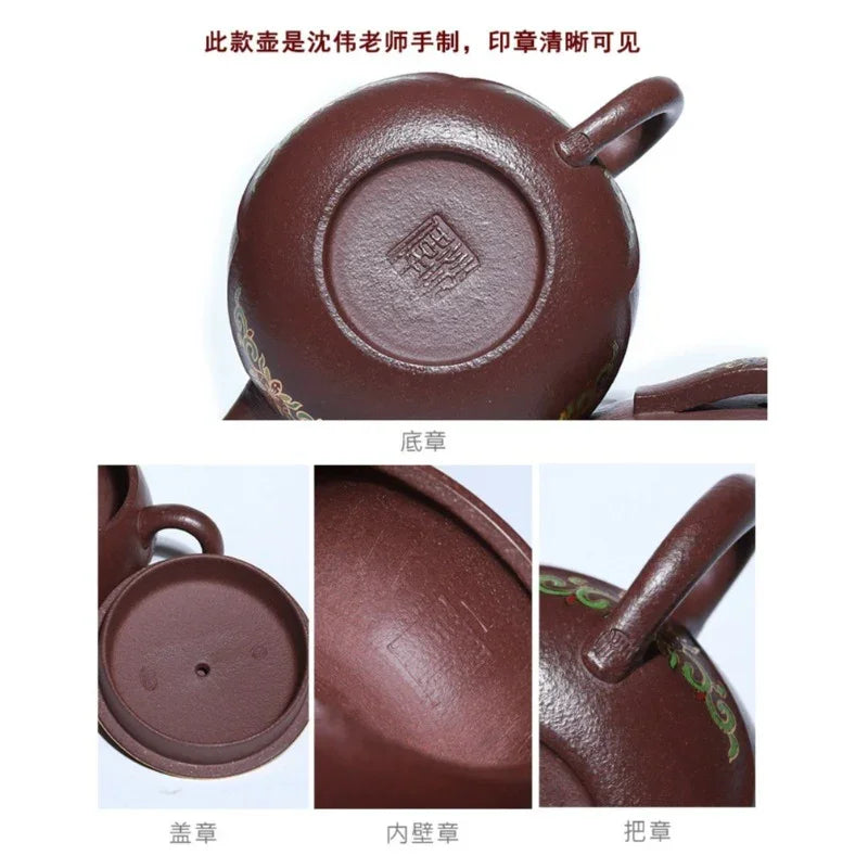 Teko Yixing Zisha Buatan Tangan Sepenuhnya [Bamboo Lotus] (30 Mu Zi Ni - 170ml)