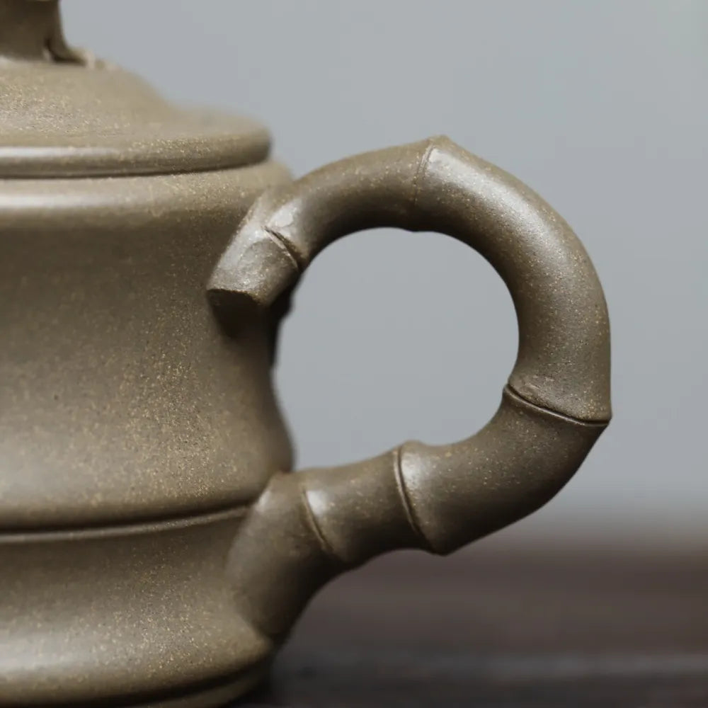 Full Handmade Yixing Zisha Teapot [Bamboo Pot] (Duan Ni - 300ml) - YIQIN TEA HOUSE | yiqinteahouse.com | 200-300ml, full handmade zisha teapot, new arrival, plain smooth, teapot, teaware