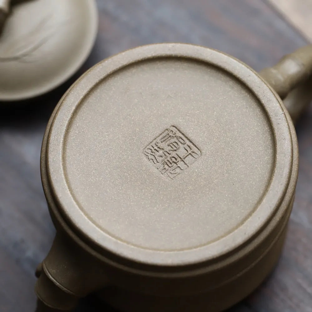 Full Handmade Yixing Zisha Teapot [Bamboo Pot] (Duan Ni - 300ml) - YIQIN TEA HOUSE | yiqinteahouse.com | 200-300ml, full handmade zisha teapot, new arrival, plain smooth, teapot, teaware