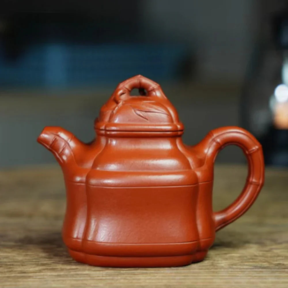 Full Handmade Yixing Zisha Teapot [Bamboo Pot] (Zhu Ni - 150ml) - YIQIN TEA HOUSE | yiqinteahouse.com | <200ml, full handmade zisha teapot, plain smooth, teapot, teaware