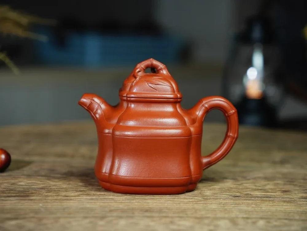 Full Handmade Yixing Zisha Teapot [Bamboo Pot] (Zhu Ni - 150ml) - YIQIN TEA HOUSE | yiqinteahouse.com | <200ml, full handmade zisha teapot, plain smooth, teapot, teaware