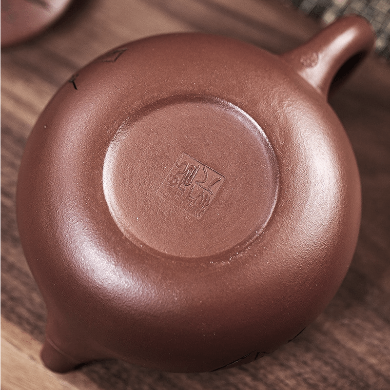 Full Handmade Yixing Zisha Teapot [Bamboo Xishi] (Di Cao Qing - 250ml) - YIQIN TEA HOUSE | yiqinteahouse.com | 200-300ml, full handmade zisha teapot, new arrival, teapot, teaware