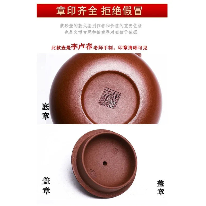 Teiera Yixing Zisha completamente fatta a mano [Bamboo Xishi] (Di Cao Qing - 250ml)