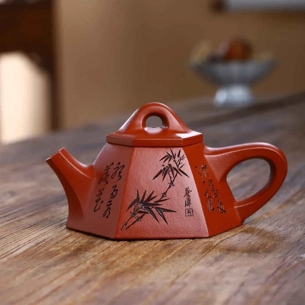 Full Handmade Yixing Zisha Teapot [Bawang Shi Piao Pot] (Xiao Meiyao Zhu Ni - 200ml) - YIQIN TEA HOUSE | yiqinteahouse.com | 200-300ml, full handmade zisha teapot, new arrival, teapot, teaware