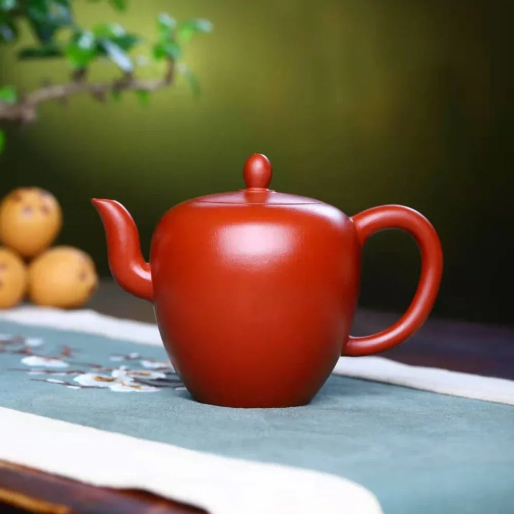 Teko Zisha Yixing Buatan Tangan Sepenuhnya [Periuk Bahu Cantik] (Dahongpao - 260ml)