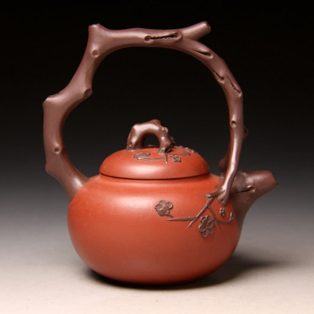 Full Handmade Yixing Zisha Teapot [Bi-color Dong Po Tiliang Pot] (Hong Ni/Zi Ni - 320ml) - YIQIN TEA HOUSE | yiqinteahouse.com | >300ml, full handmade zisha teapot, new arrival, teapot, teaware