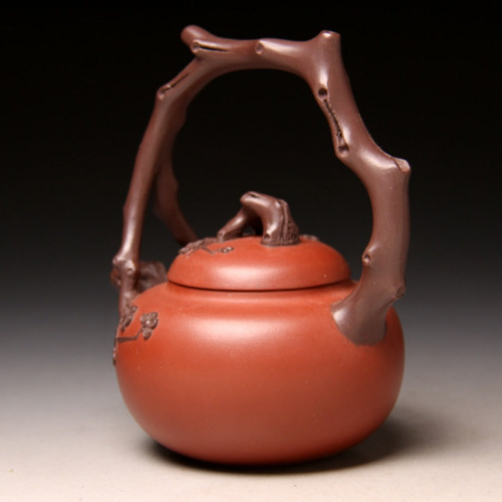 Full Handmade Yixing Zisha Teapot [Bi-color Dong Po Tiliang Pot] (Hong Ni/Zi Ni - 320ml) - YIQIN TEA HOUSE | yiqinteahouse.com | >300ml, full handmade zisha teapot, new arrival, teapot, teaware