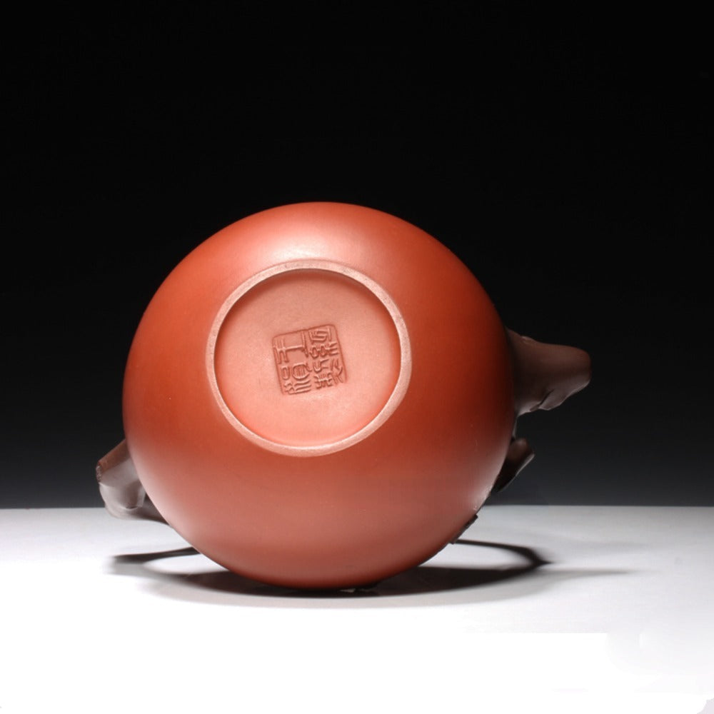 Full Handmade Yixing Zisha Teapot [Bi-color Dong Po Tiliang Pot] (Hong Ni/Zi Ni - 320ml) - YIQIN TEA HOUSE | yiqinteahouse.com | >300ml, full handmade zisha teapot, new arrival, teapot, teaware