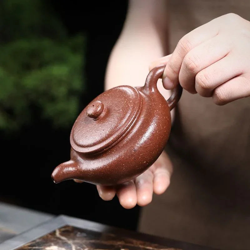 full-handmade-yixing-zisha-teapot-bian-fu-tao-hua-ni-200ml-yiqin-tea-house-yiqinteahouse-com-6 - YIQIN TEA HOUSE 一沁茶舍 yiqinteahouse.com