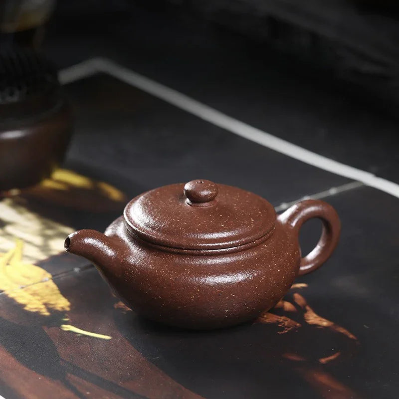 full-handmade-yixing-zisha-teapot-bian-fu-tao-hua-ni-200ml-yiqin-tea-house-yiqinteahouse-com-7 - YIQIN TEA HOUSE 一沁茶舍 yiqinteahouse.com