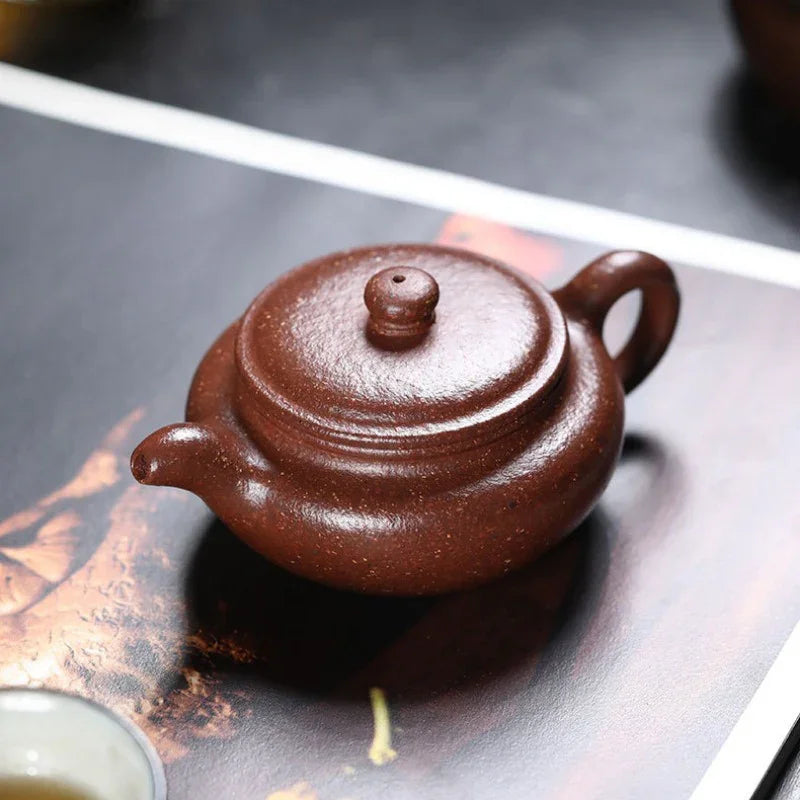 full-handmade-yixing-zisha-teapot-bian-fu-tao-hua-ni-200ml-yiqin-tea-house-yiqinteahouse-com-8 - YIQIN TEA HOUSE 一沁茶舍 yiqinteahouse.com