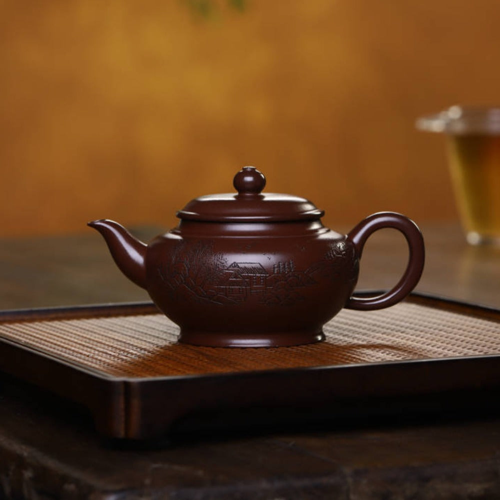 Full Handmade Yixing Zisha Teapot [Bian Xiao Ying Pot] (Zi Ni - 210ml) - YIQIN TEA HOUSE | yiqinteahouse.com | 200-300ml, full handmade zisha teapot, new arrival, teapot, teaware