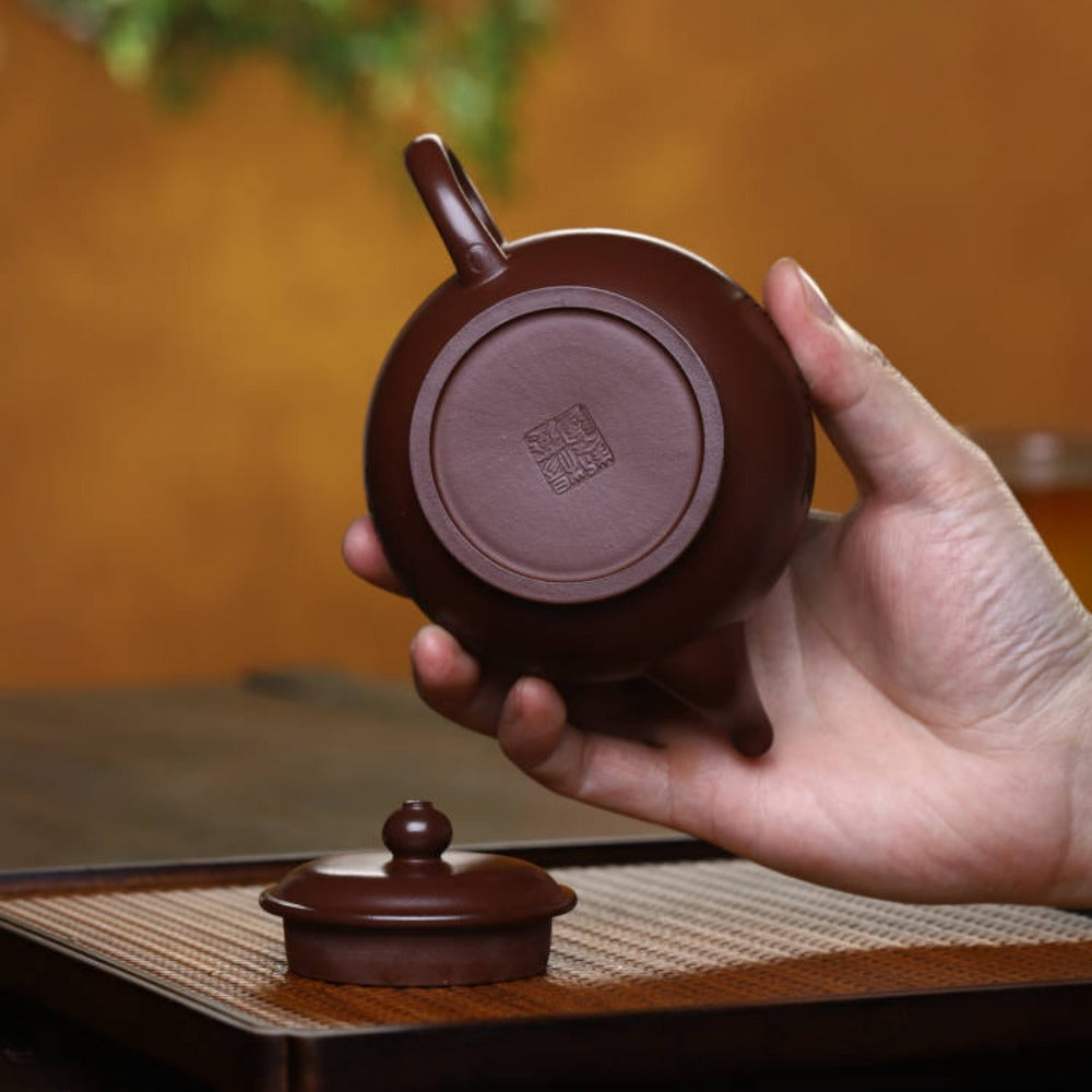 Full Handmade Yixing Zisha Teapot [Bian Xiao Ying Pot] (Zi Ni - 210ml) - YIQIN TEA HOUSE | yiqinteahouse.com | 200-300ml, full handmade zisha teapot, new arrival, teapot, teaware