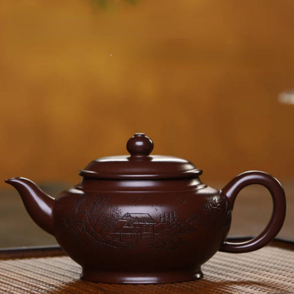 Full Handmade Yixing Zisha Teapot [Bian Xiao Ying Pot] (Zi Ni - 210ml) - YIQIN TEA HOUSE | yiqinteahouse.com | 200-300ml, full handmade zisha teapot, new arrival, teapot, teaware