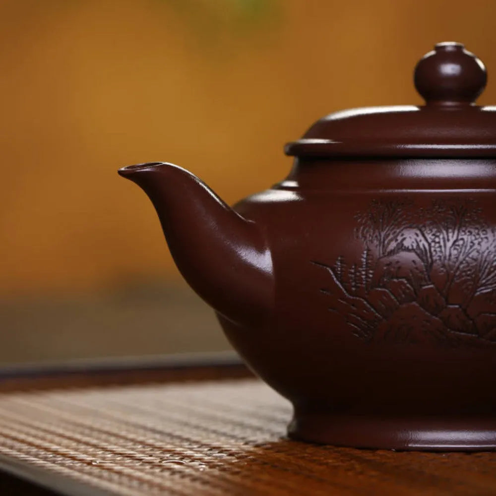 Full Handmade Yixing Zisha Teapot [Bian Xiao Ying Pot] (Zi Ni - 210ml) - YIQIN TEA HOUSE | yiqinteahouse.com | 200-300ml, full handmade zisha teapot, new arrival, teapot, teaware