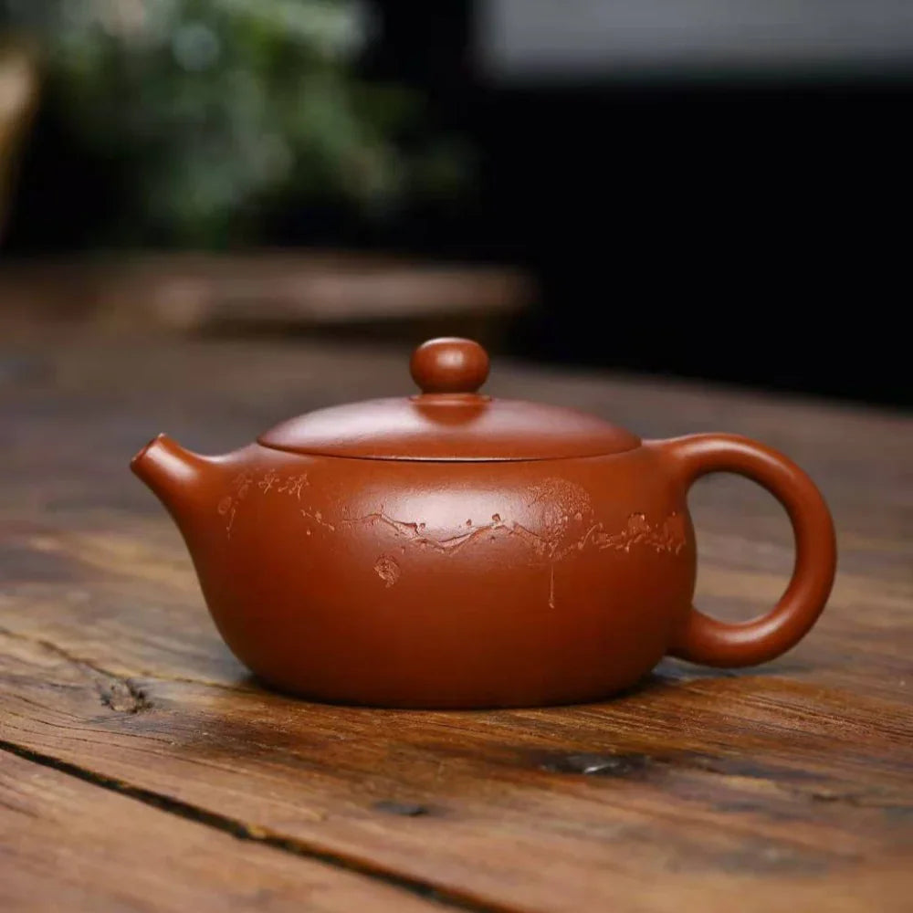Teko Zisha Yixing Buatan Tangan Sepenuhnya [Bian Xishi Pot] (Qing Shui Ni - 250ml)